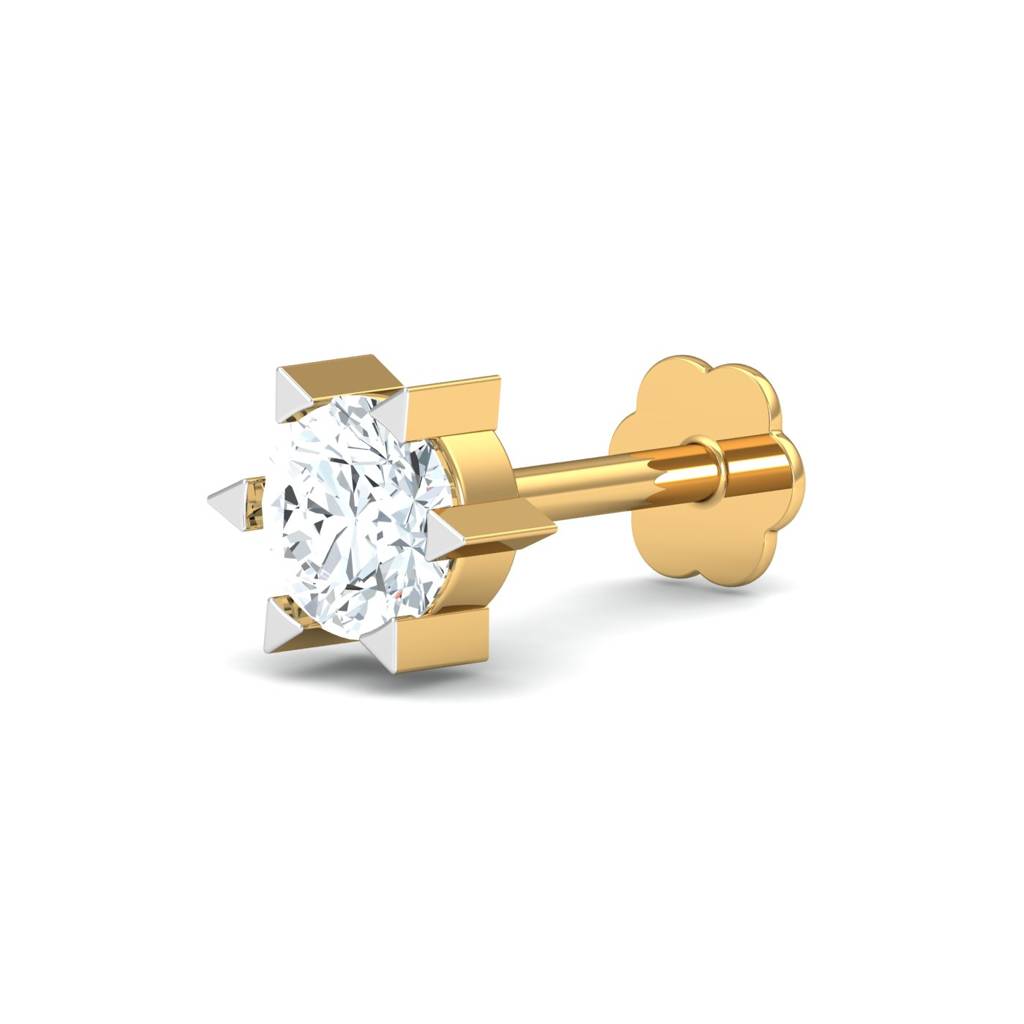 KuberBox 18K Yellow Gold Baby Nose Pin