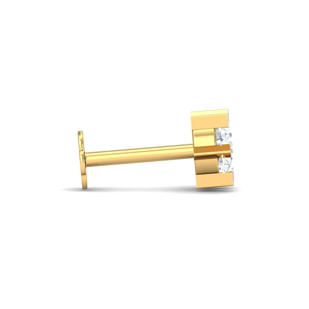 KuberBox 18K Yellow Gold Baby Nose Pin