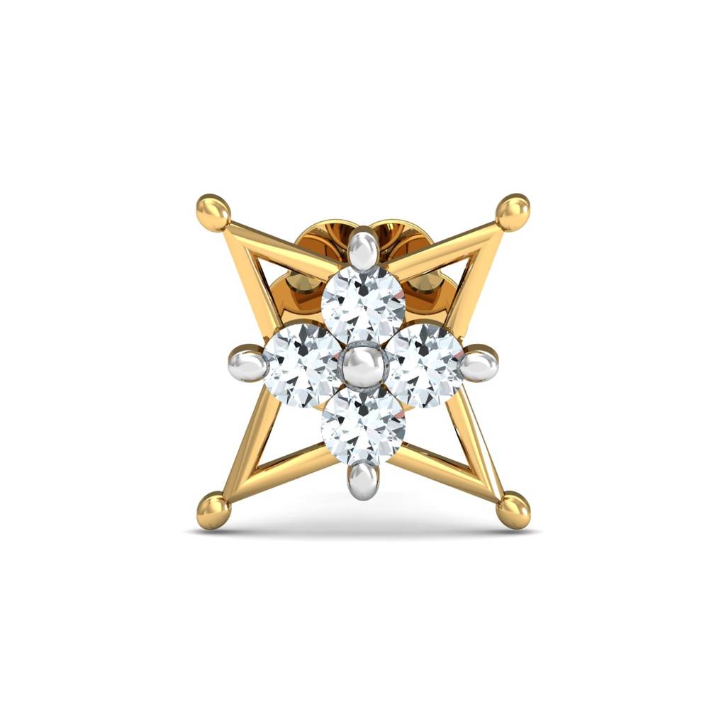KuberBox 18K Yellow Gold Adalee Stud Nose Stud