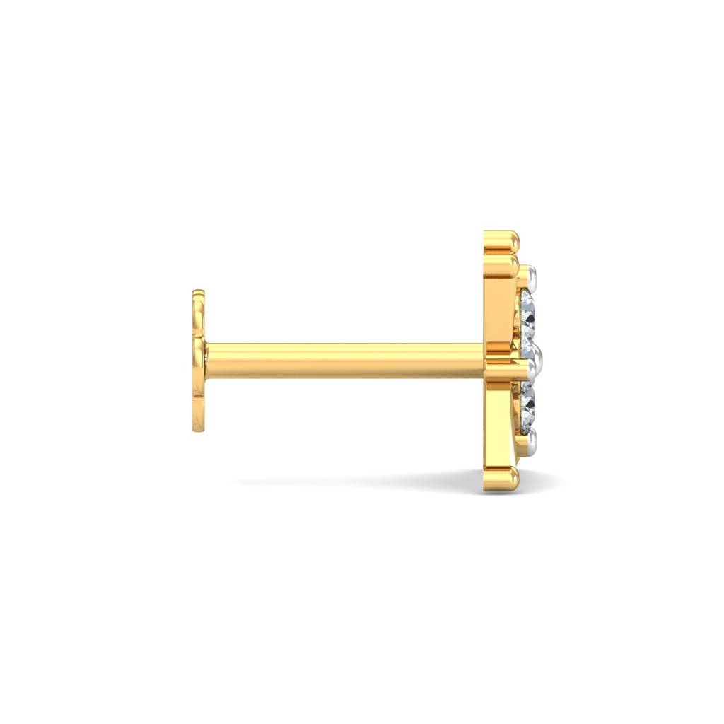 KuberBox 18K Yellow Gold Adalee Stud Nose Stud
