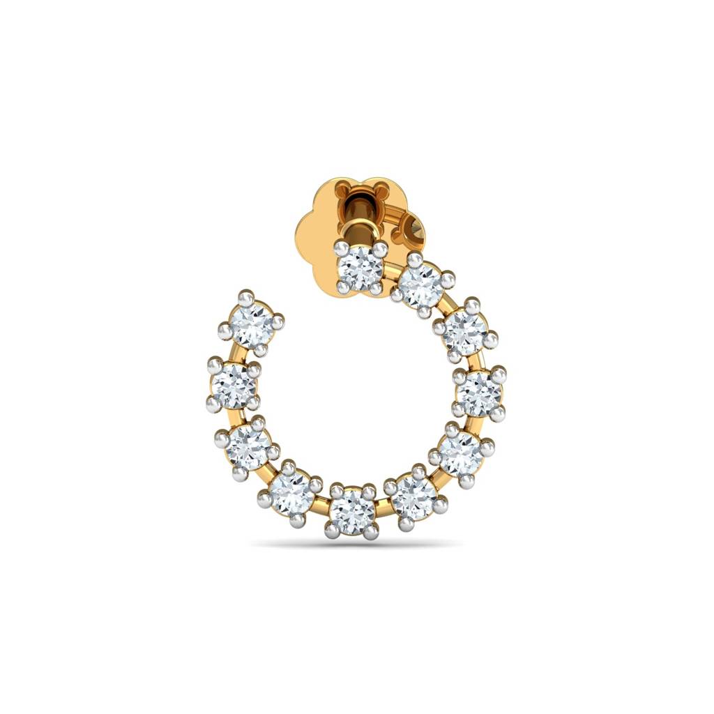 KuberBox 18K Yellow Gold Aureole Nose Stud