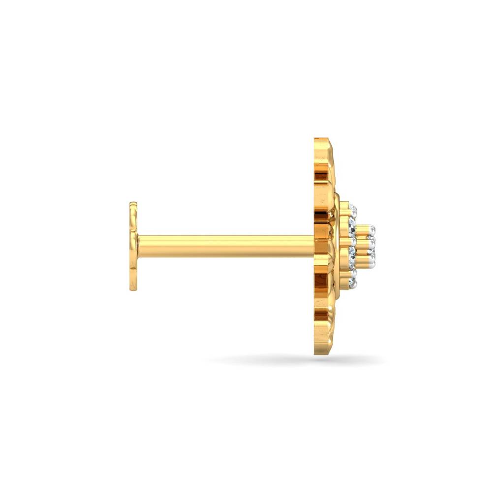 KuberBox 18K Yellow Gold Sunshine Nose Stud