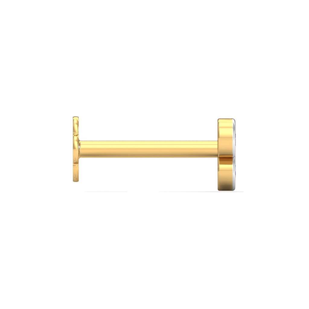 KuberBox 18K Yellow Gold Triple-Circular Nose Stud