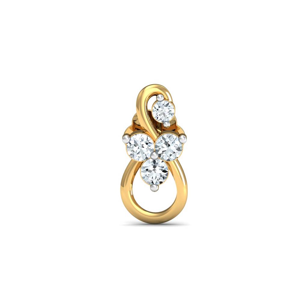 KuberBox 18K Yellow Gold Cookoo Motif Nose Stud