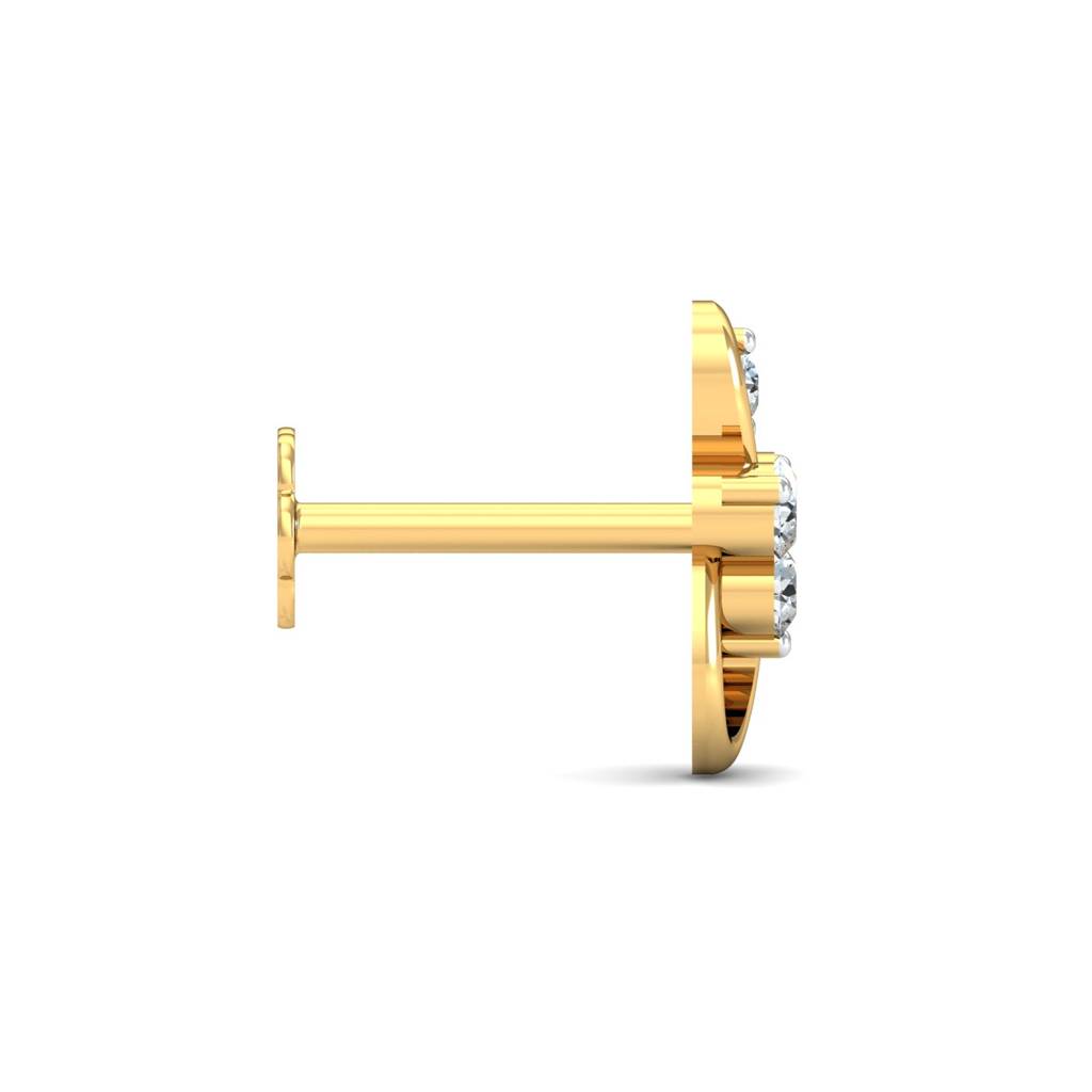 KuberBox 18K Yellow Gold Cookoo Motif Nose Stud