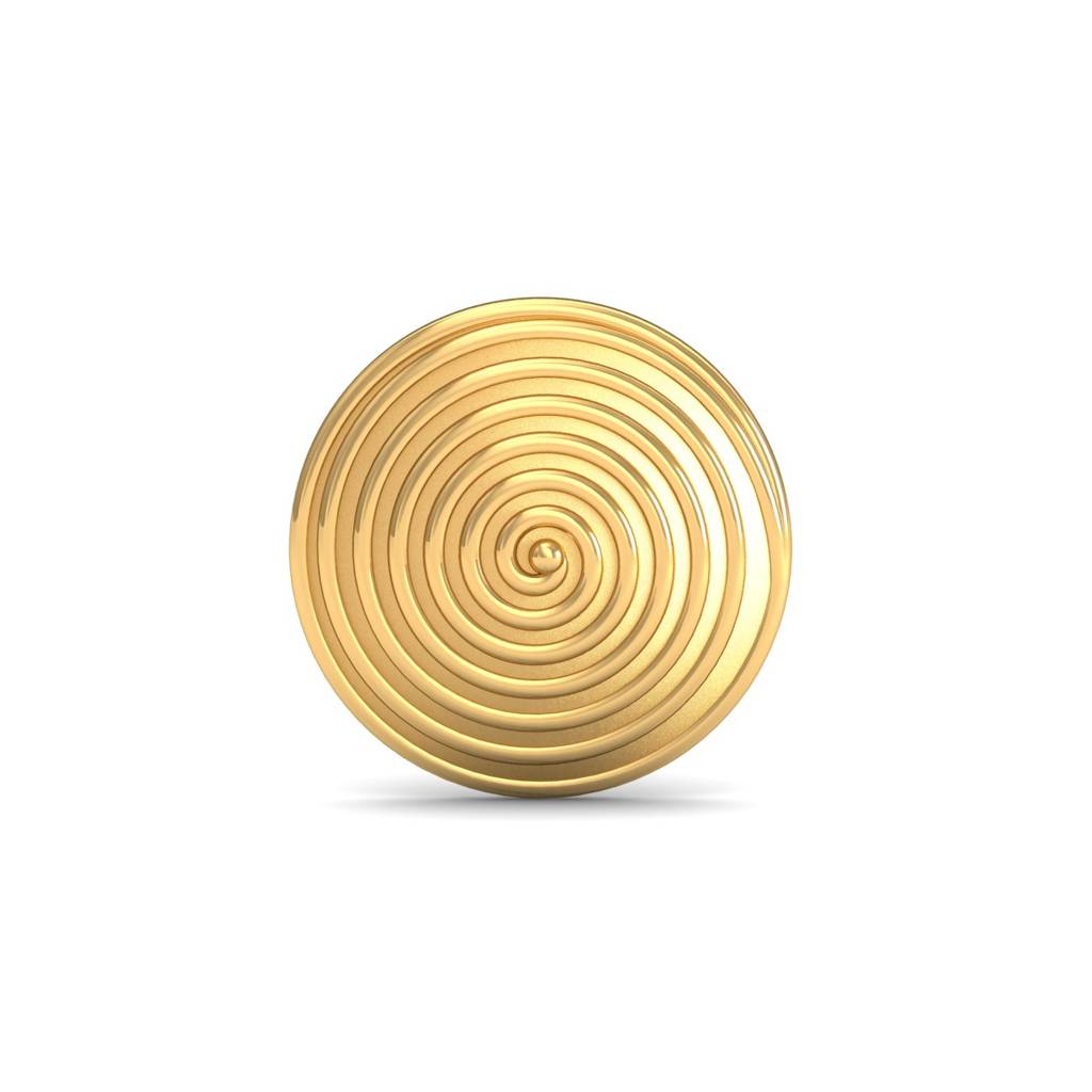 KuberBox 18K Yellow Gold Spiral Gold Nose Stud