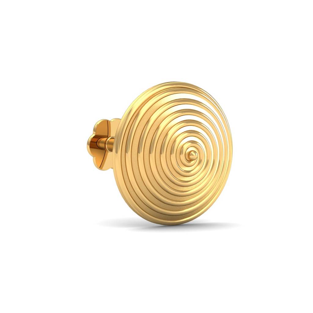 KuberBox 18K Yellow Gold Spiral Gold Nose Stud