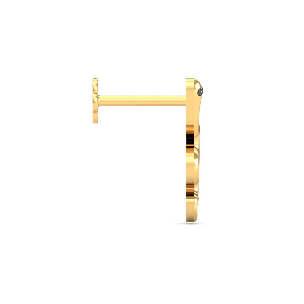 KuberBox 18K Yellow Gold Serpentine Gold Nose Stud