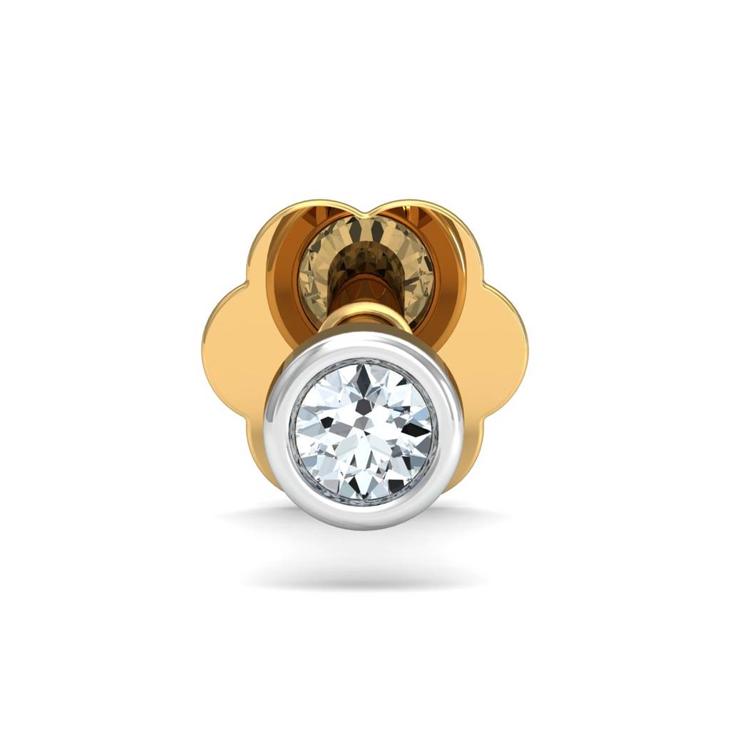 KuberBox 18K Yellow Gold Bruce 2 mm Nose Stud
