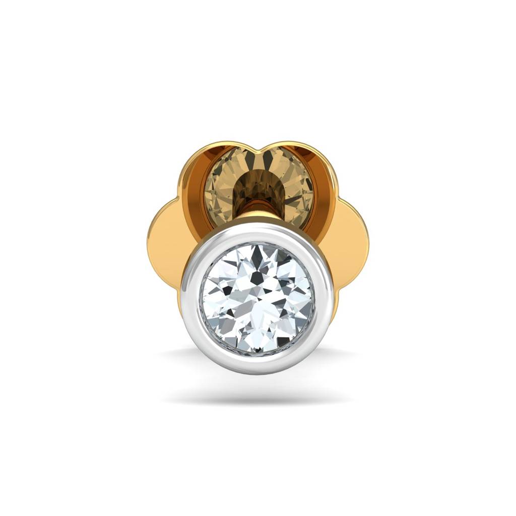KuberBox 18K Yellow Gold Bruce 2.5 mm Nose Stud