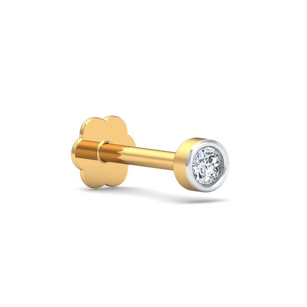 KuberBox 18K Yellow Gold Bruce 2.5 mm Nose Stud