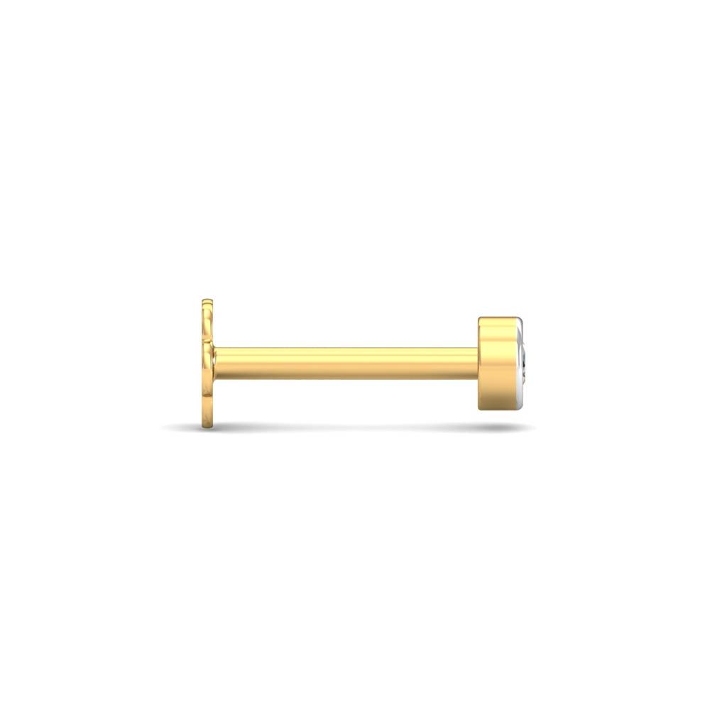 KuberBox 18K Yellow Gold Bruce 2.5 mm Nose Stud