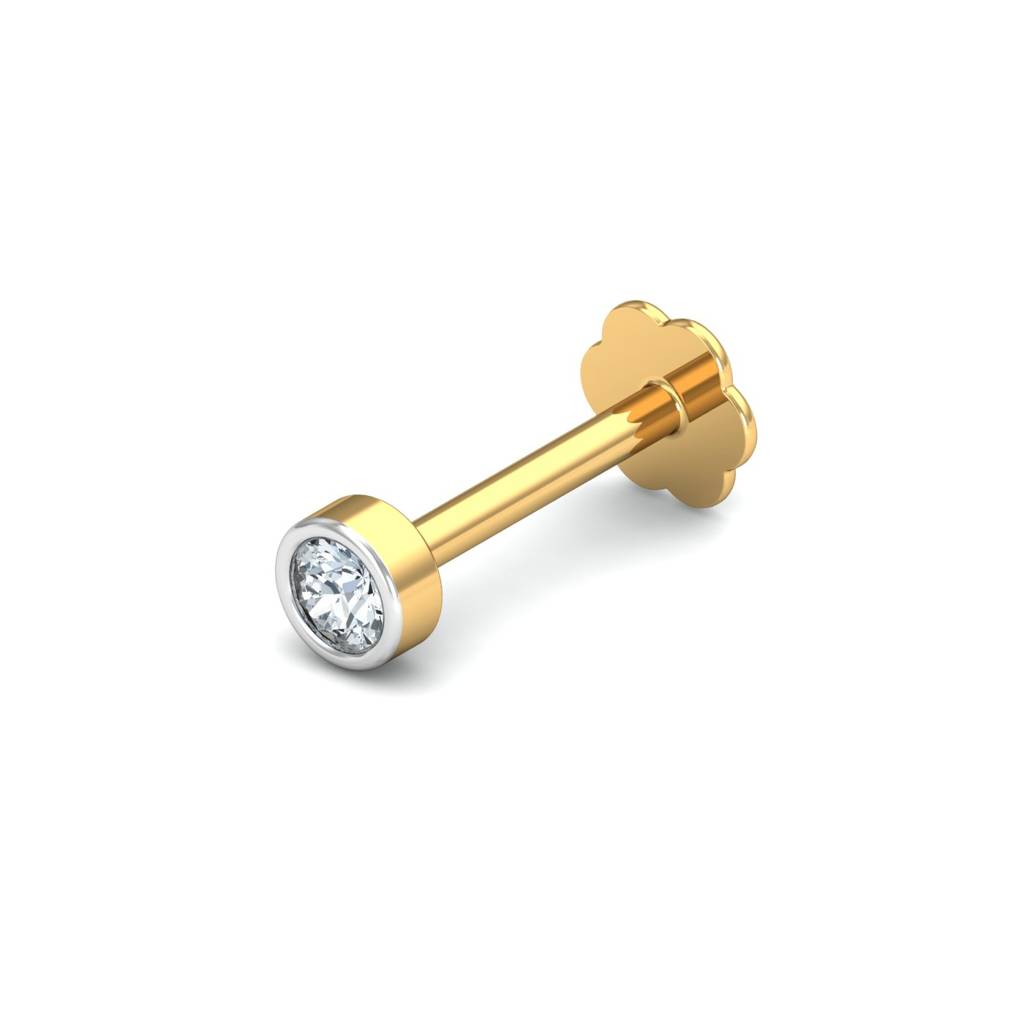 KuberBox 18K Yellow Gold Bruce 3 mm Nose Stud