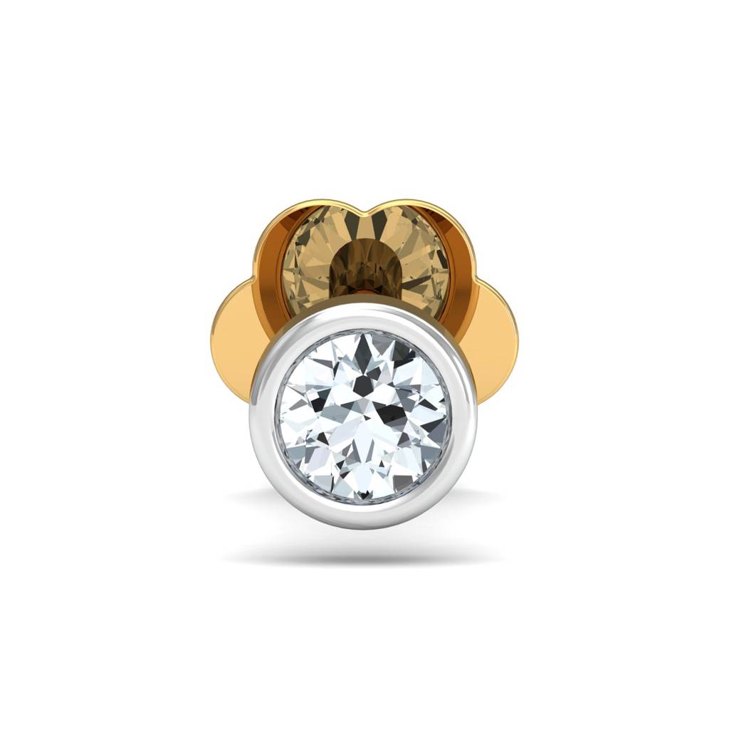 KuberBox 18K Yellow Gold Bruce 3 mm Nose Stud