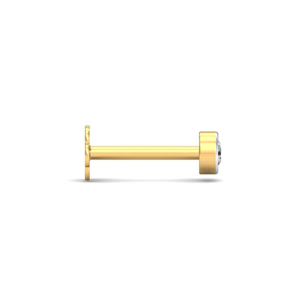 KuberBox 18K Yellow Gold Bruce 3 mm Nose Stud