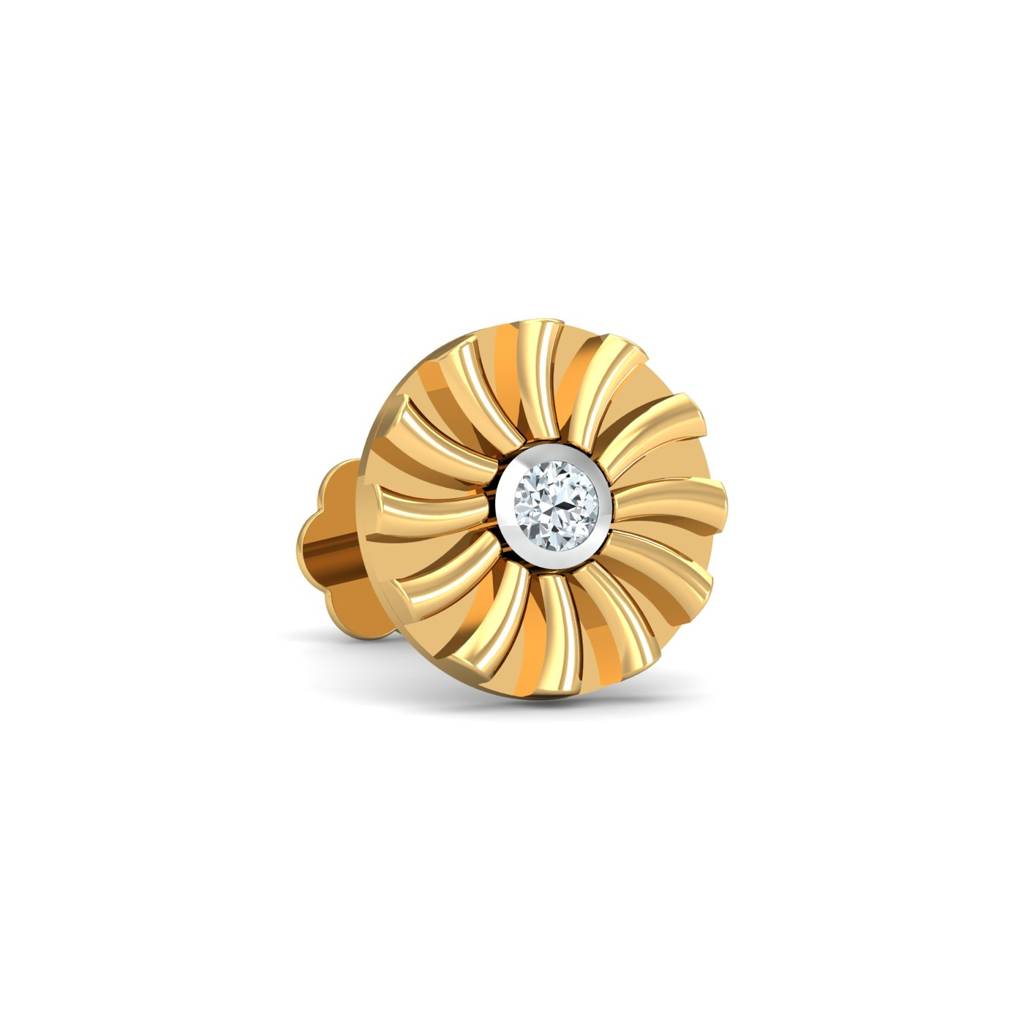 KuberBox 18K Yellow Gold Ciru Nose Stud