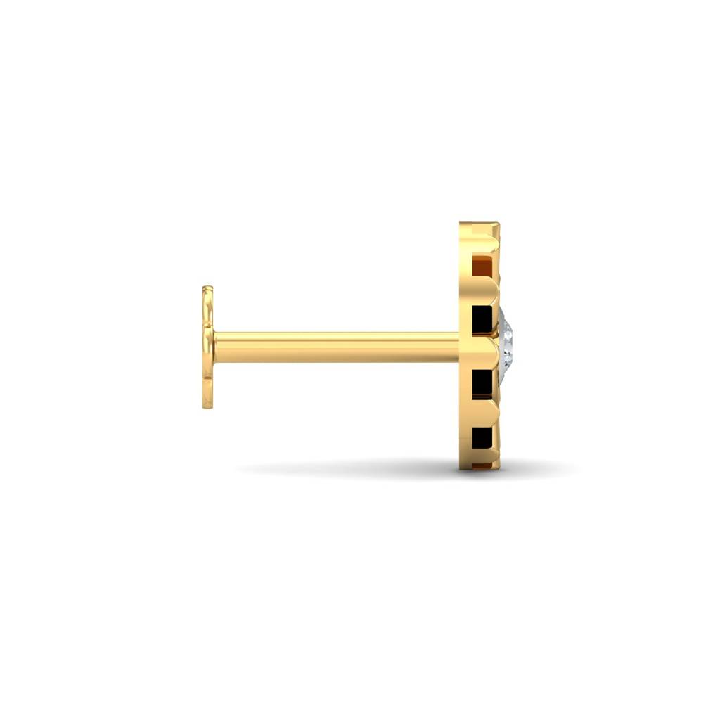 KuberBox 18K Yellow Gold Ciru Nose Stud