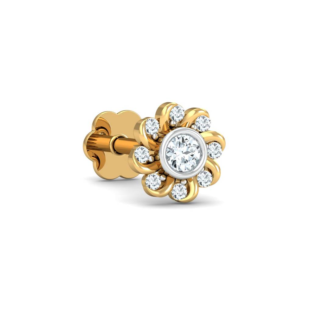 KuberBox 18K Yellow Gold Helit Nose Stud
