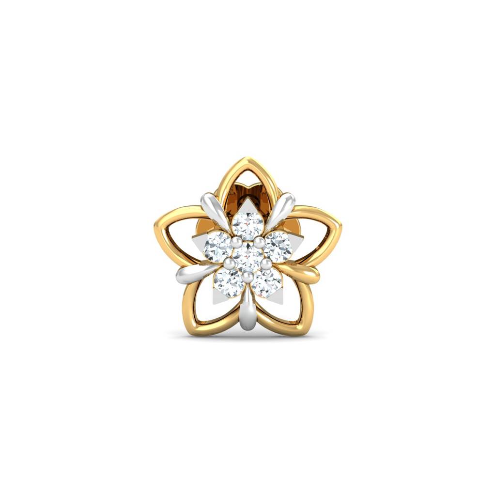KuberBox 18K Yellow Gold Azira Nose Stud