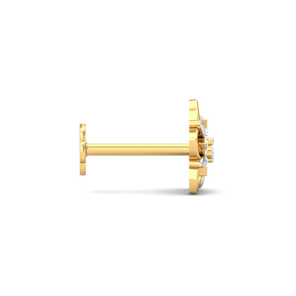 KuberBox 18K Yellow Gold Azira Nose Stud