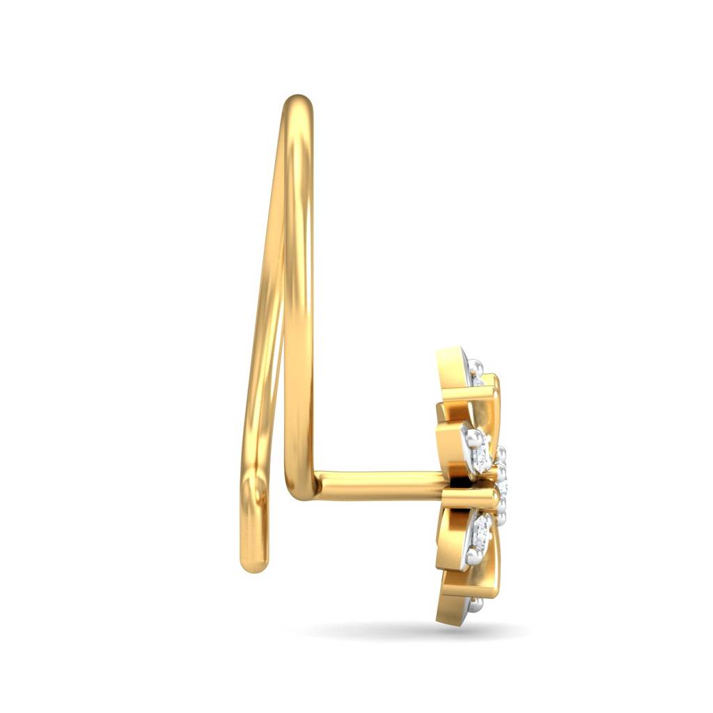 KuberBox 18K Yellow Gold Sukanya Nose Pin