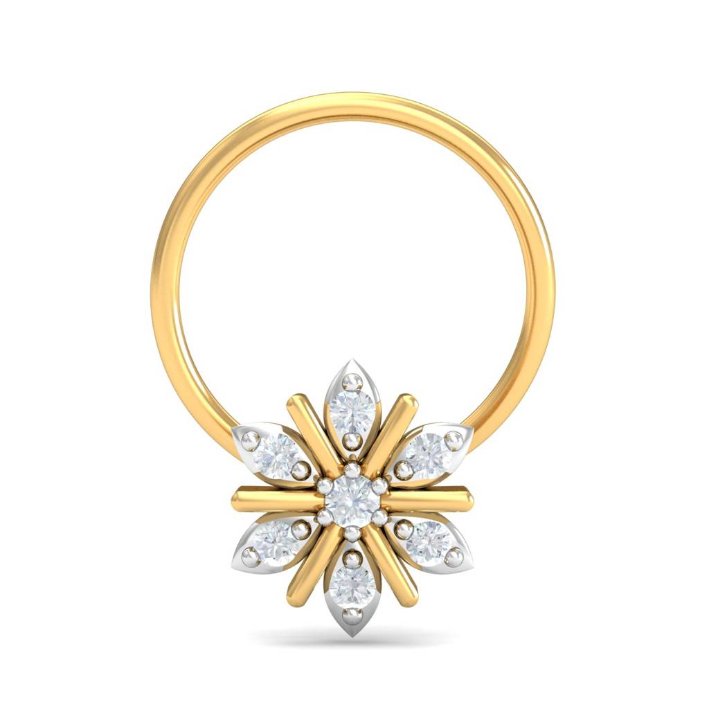 KuberBox 18K Yellow Gold Sukanya Nose Pin