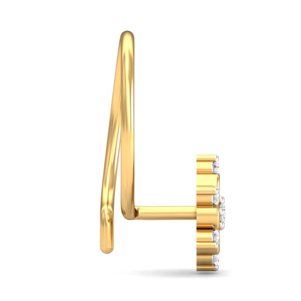 KuberBox 18K Yellow Gold Samriddhi Nose Pin