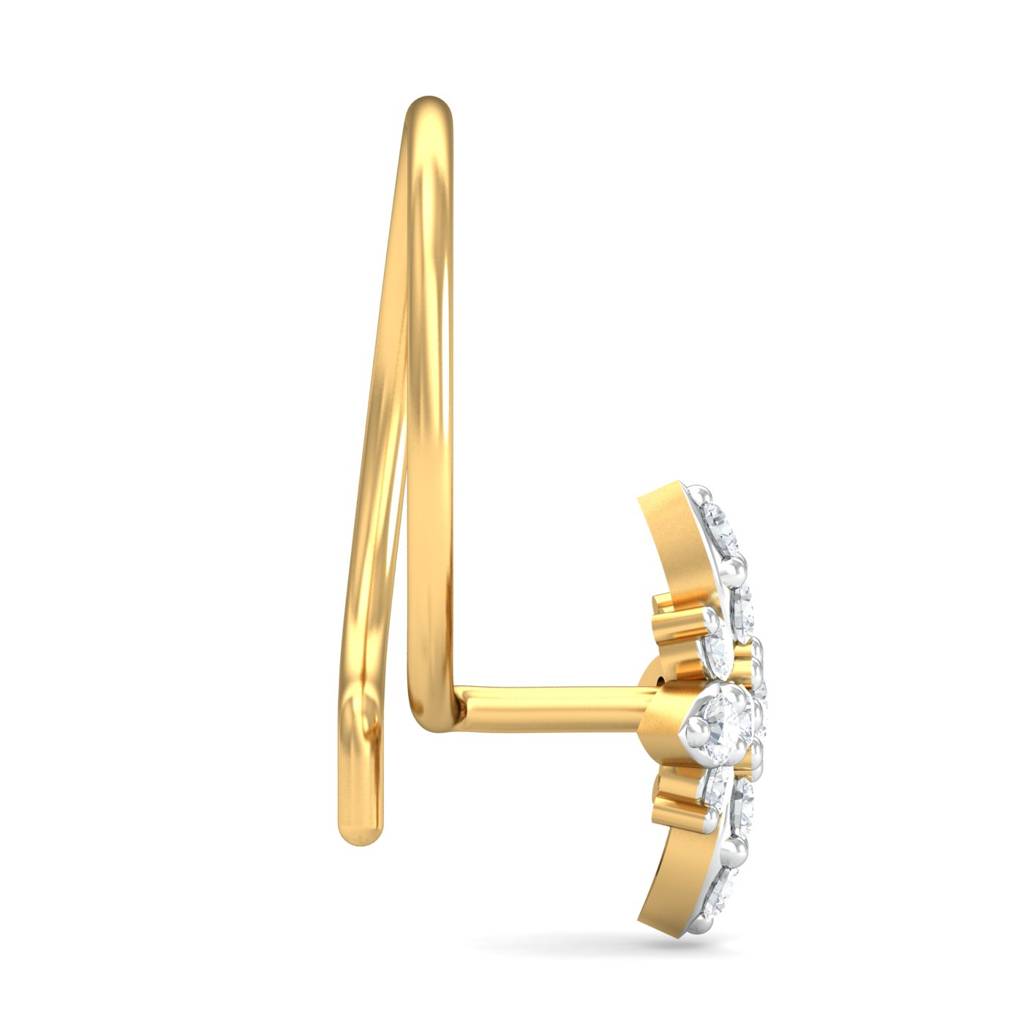 KuberBox 18K Yellow Gold Sreeja Nose Pin