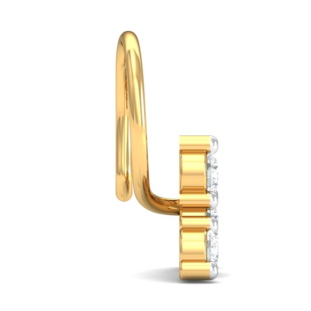 KuberBox 18K Yellow Gold Ishita Nose Stud