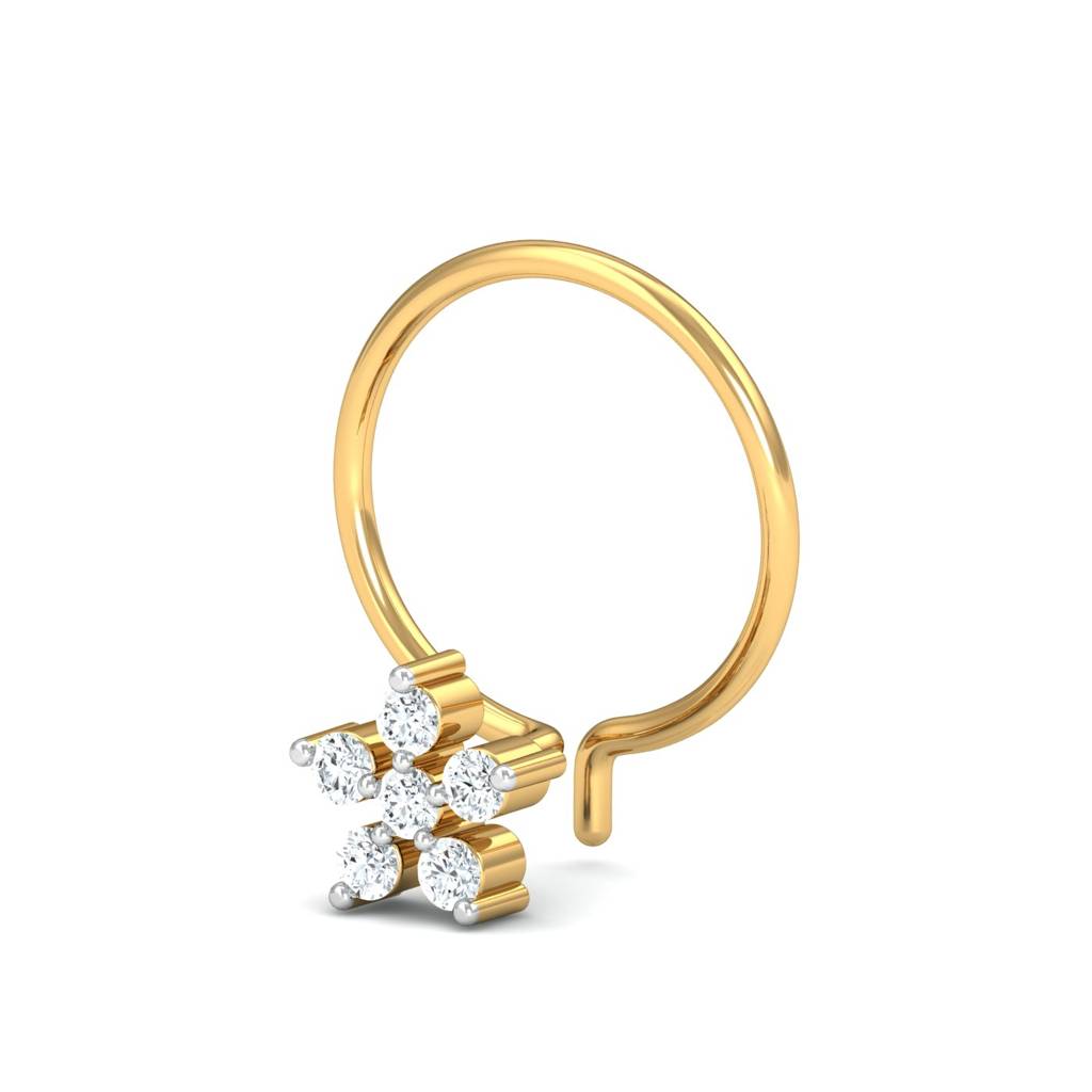 KuberBox 18K Yellow Gold Blime Nose Wire