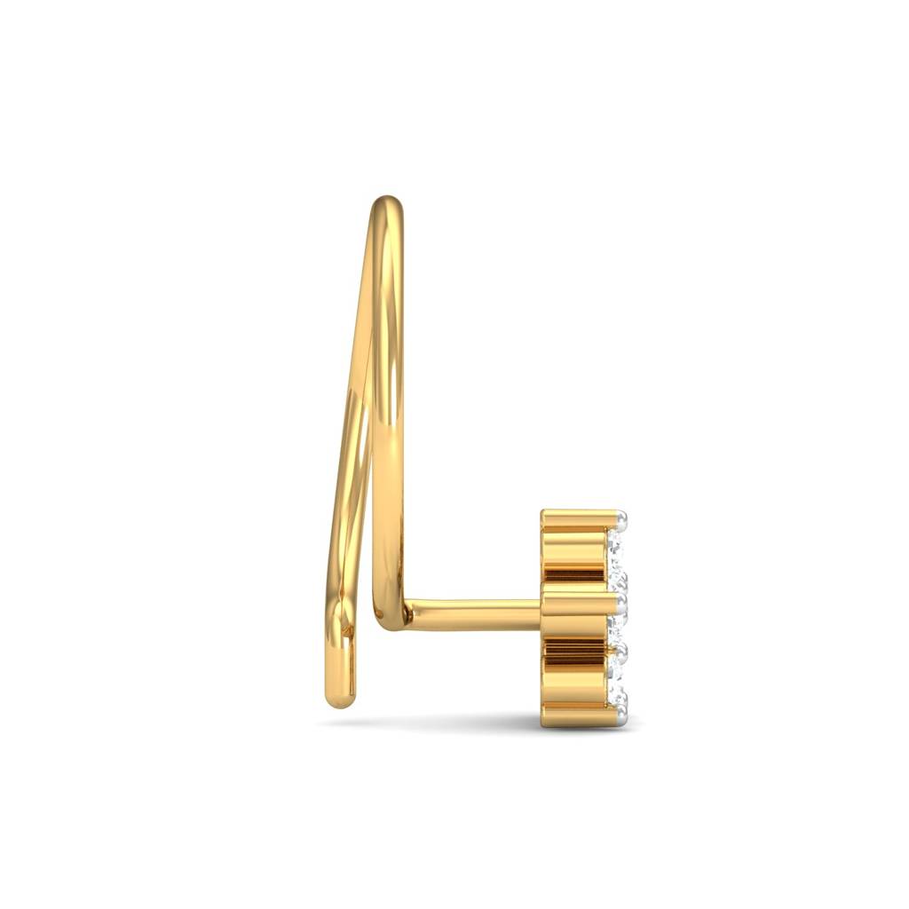 KuberBox 18K Yellow Gold Blime Nose Wire