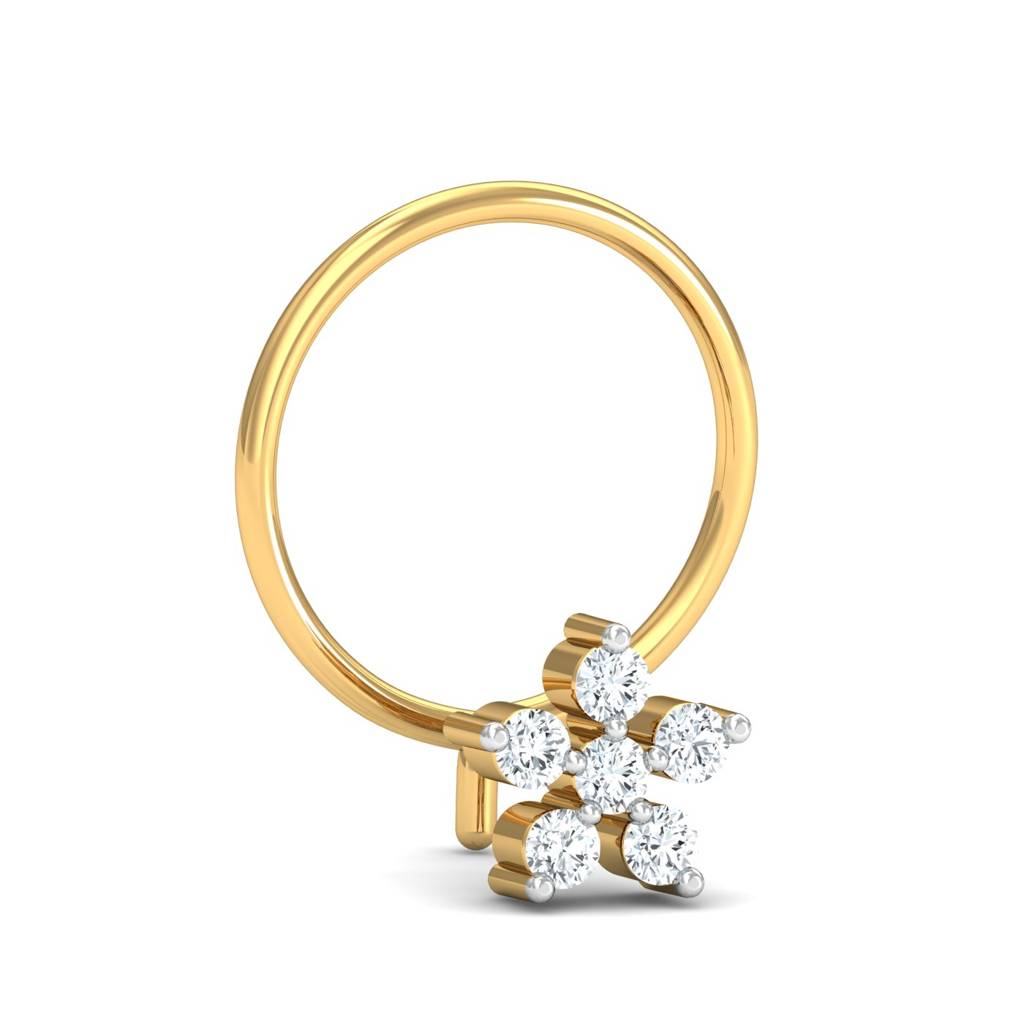 KuberBox 18K Yellow Gold Blime Nose Wire