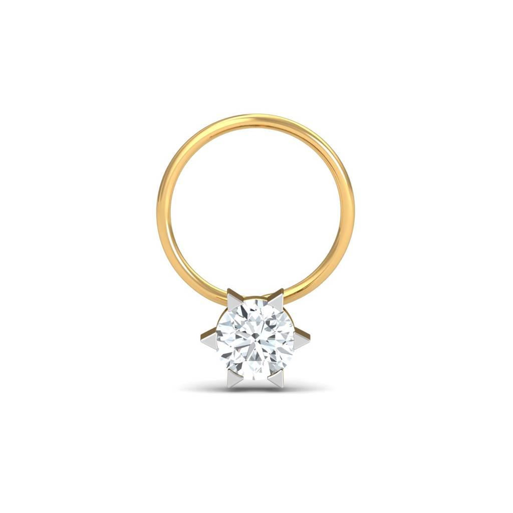 KuberBox 18K Yellow Gold Baby Nose Wire