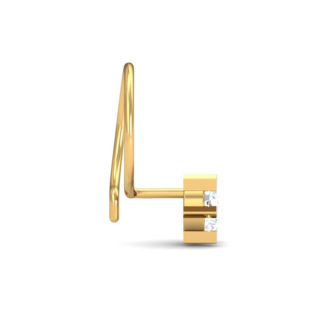 KuberBox 18K Yellow Gold Baby Nose Wire