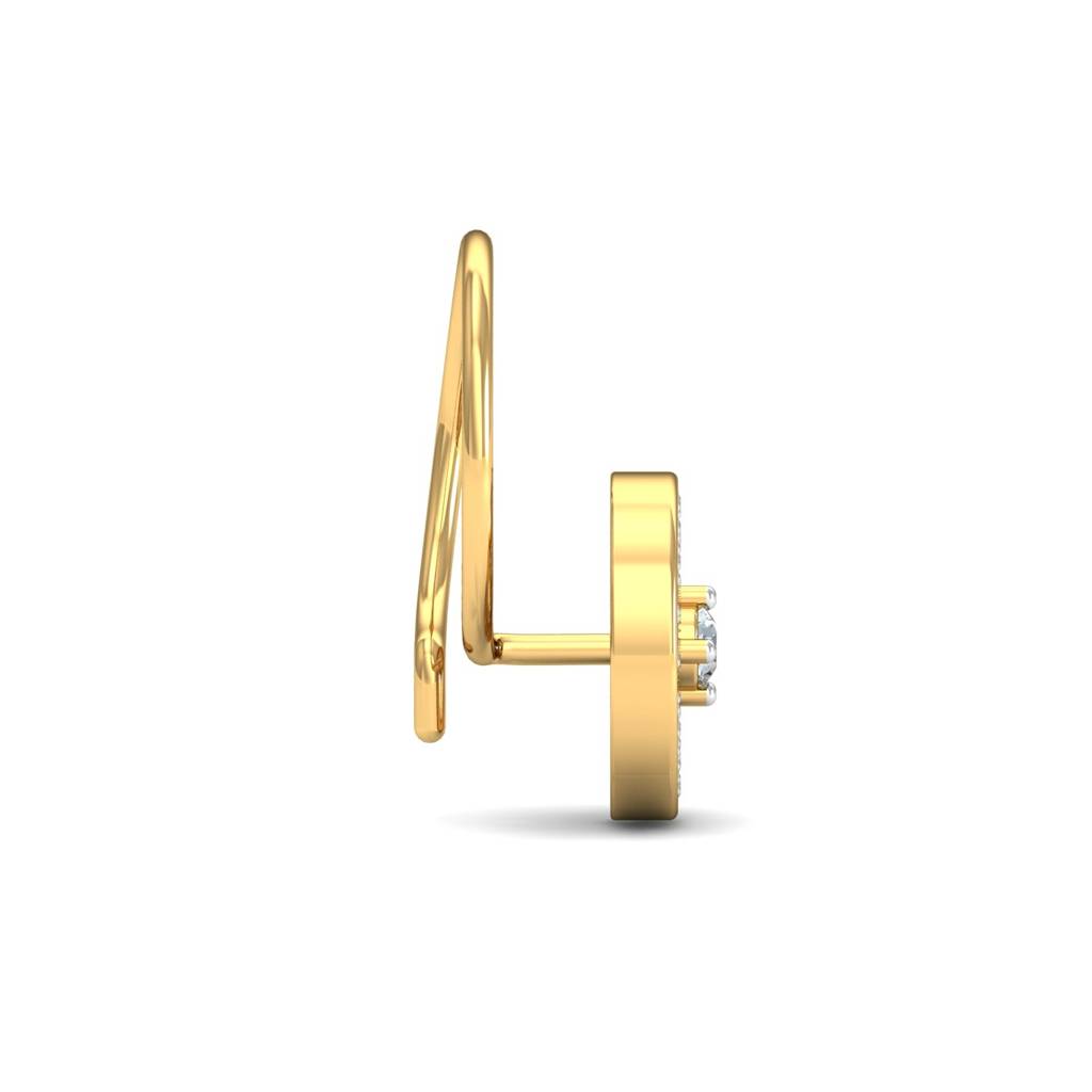 KuberBox 18K Yellow Gold Debra Round Nose Pin
