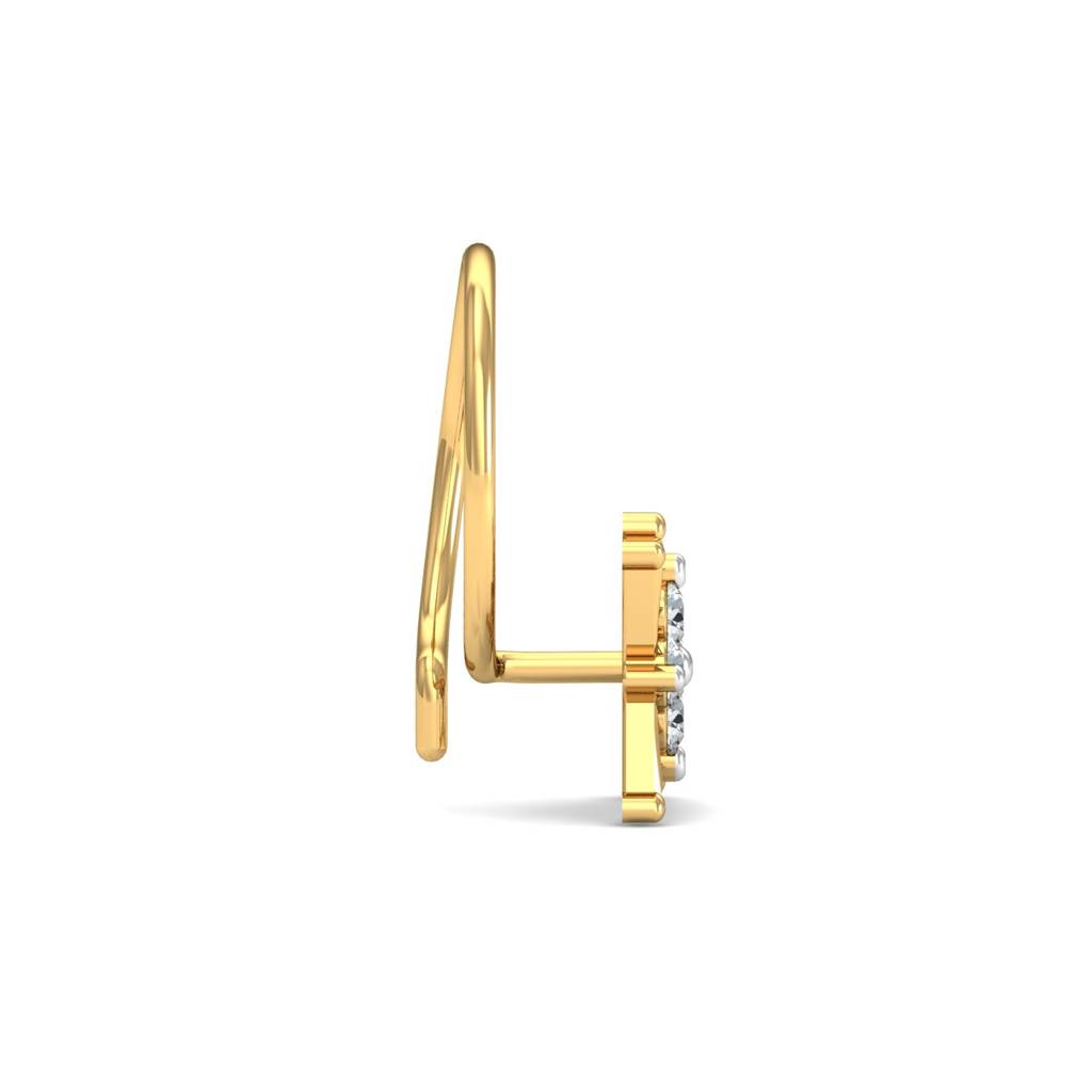 KuberBox 18K Yellow Gold Adalee Stud Nose Pin