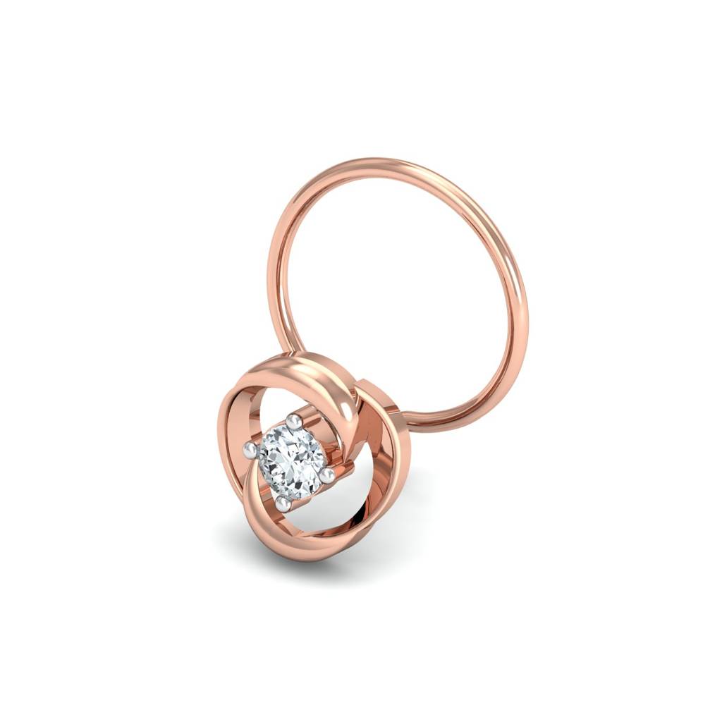 KuberBox 18K Rose Gold Aislinn Solitaire Pins