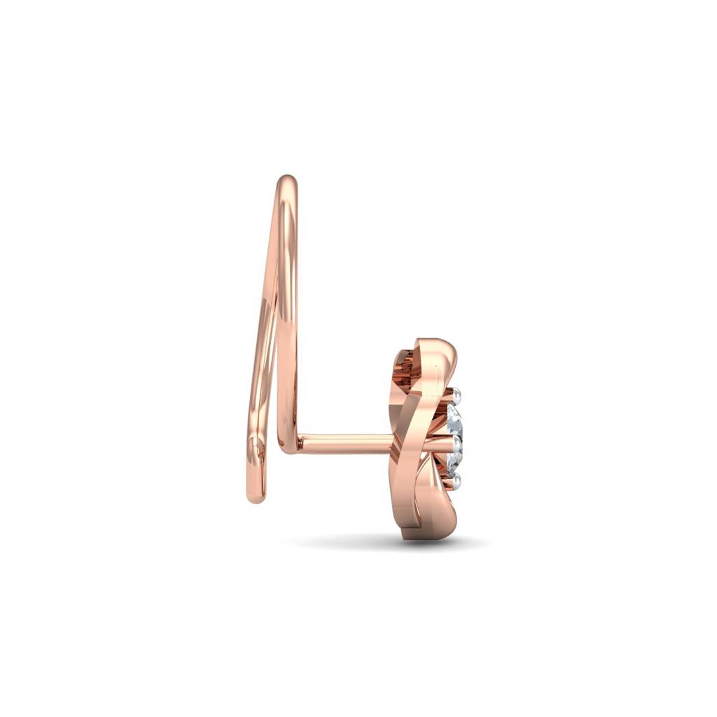 KuberBox 18K Rose Gold Aislinn Solitaire Pins