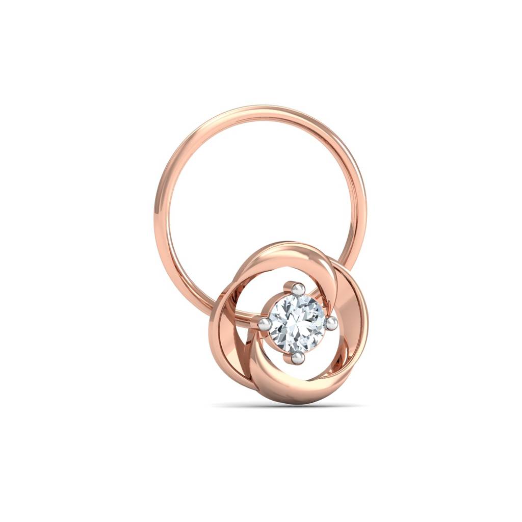KuberBox 18K Rose Gold Aislinn Solitaire Pins