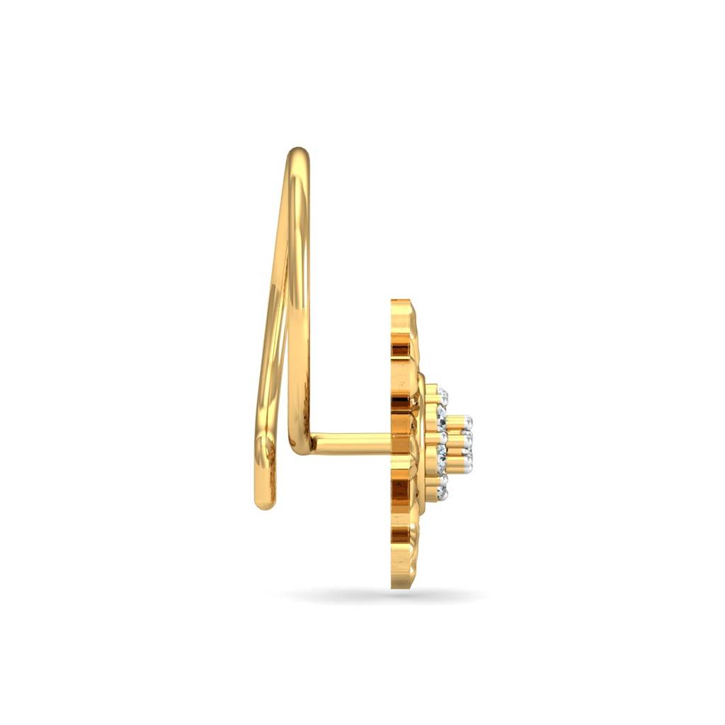 KuberBox 18K Yellow Gold Sunshine Nose Wire