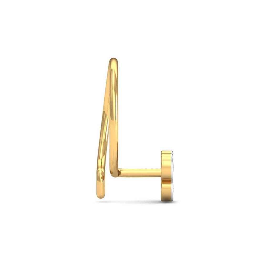 KuberBox 18K Yellow Gold Triple-Circular Nose Pin