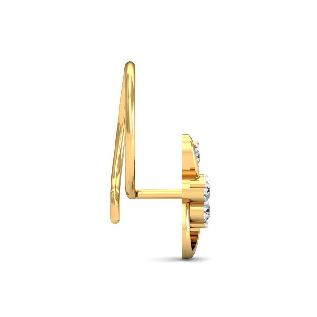 KuberBox 18K Yellow Gold Cookoo Motif Nose Pin