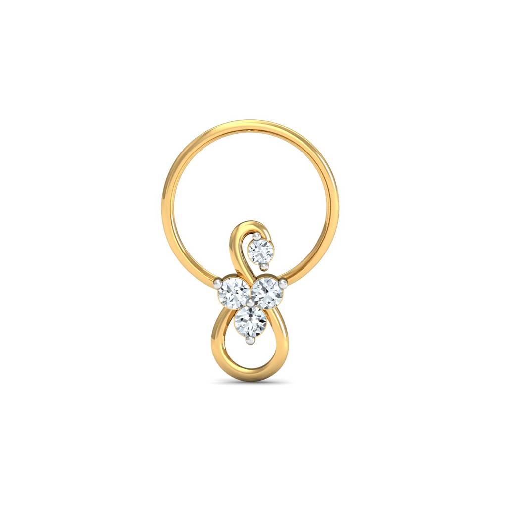 KuberBox 18K Yellow Gold Cookoo Motif Nose Pin