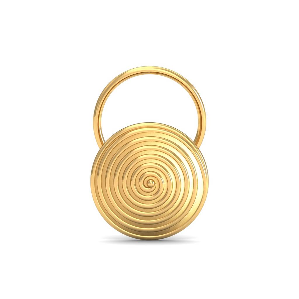 KuberBox 18K Yellow Gold Spiral Gold Nose Pin