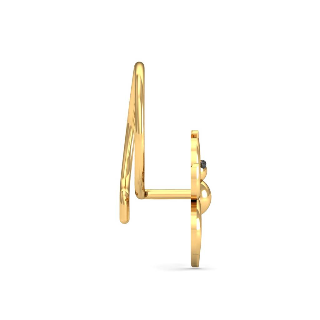 KuberBox 18K Yellow Gold Spider Gold Nose Pin