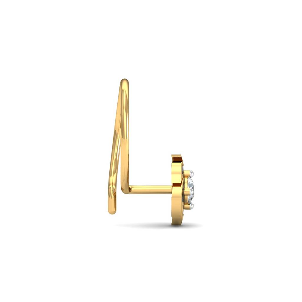 KuberBox 18K Yellow Gold Spinning Disc Nose Pin