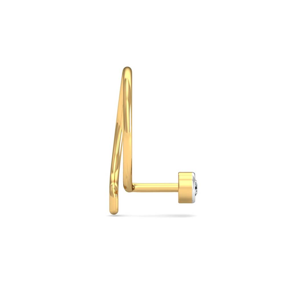 KuberBox 18K Yellow Gold Bruce 2 mm Nose Pin