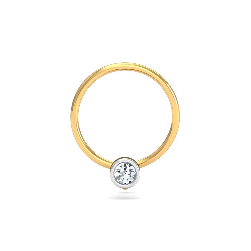 KuberBox 18K Yellow Gold Bruce 2.5 mm Nose Pin