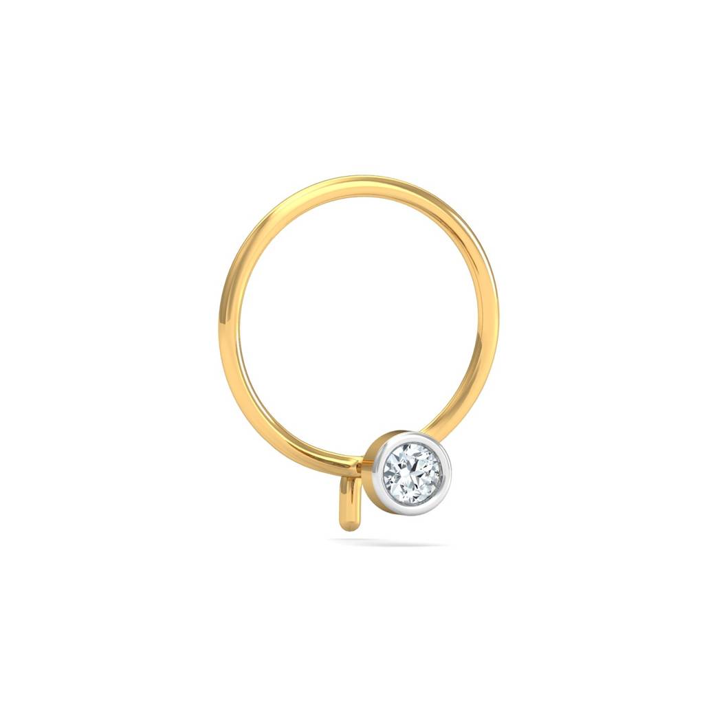 KuberBox 18K Yellow Gold Bruce 2.5 mm Nose Pin