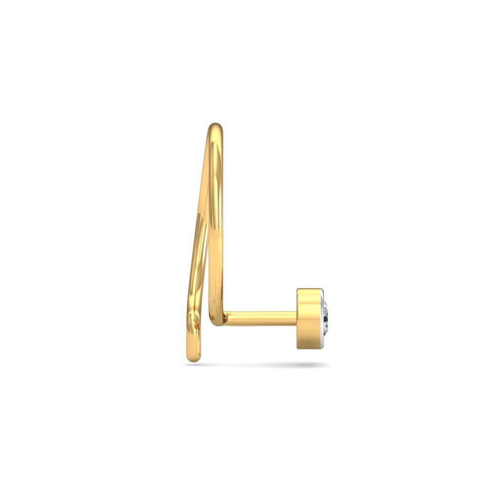 KuberBox 18K Yellow Gold Bruce 3 mm Nose Pin